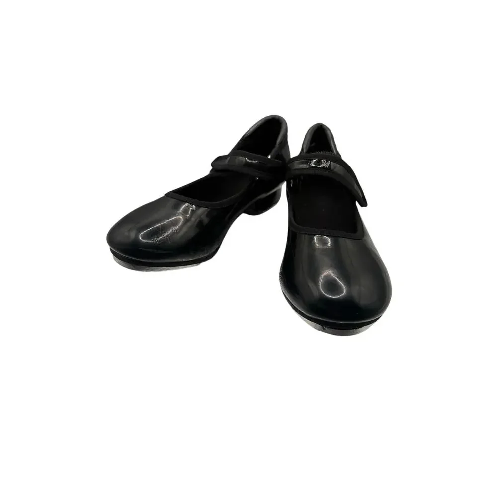 Black Mary Jane Tap Shoes Girls Size 2A Dance Recital Practice Performance Jazz